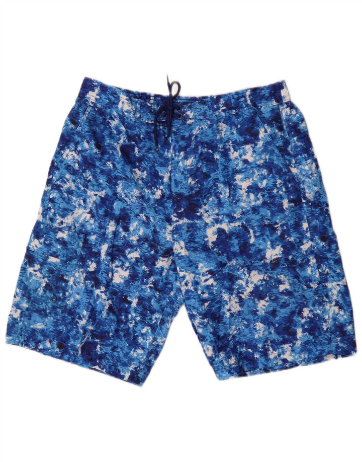 Mountain Warehouse Herren-Badeshorts aus mittelblauem Batik-Polyester