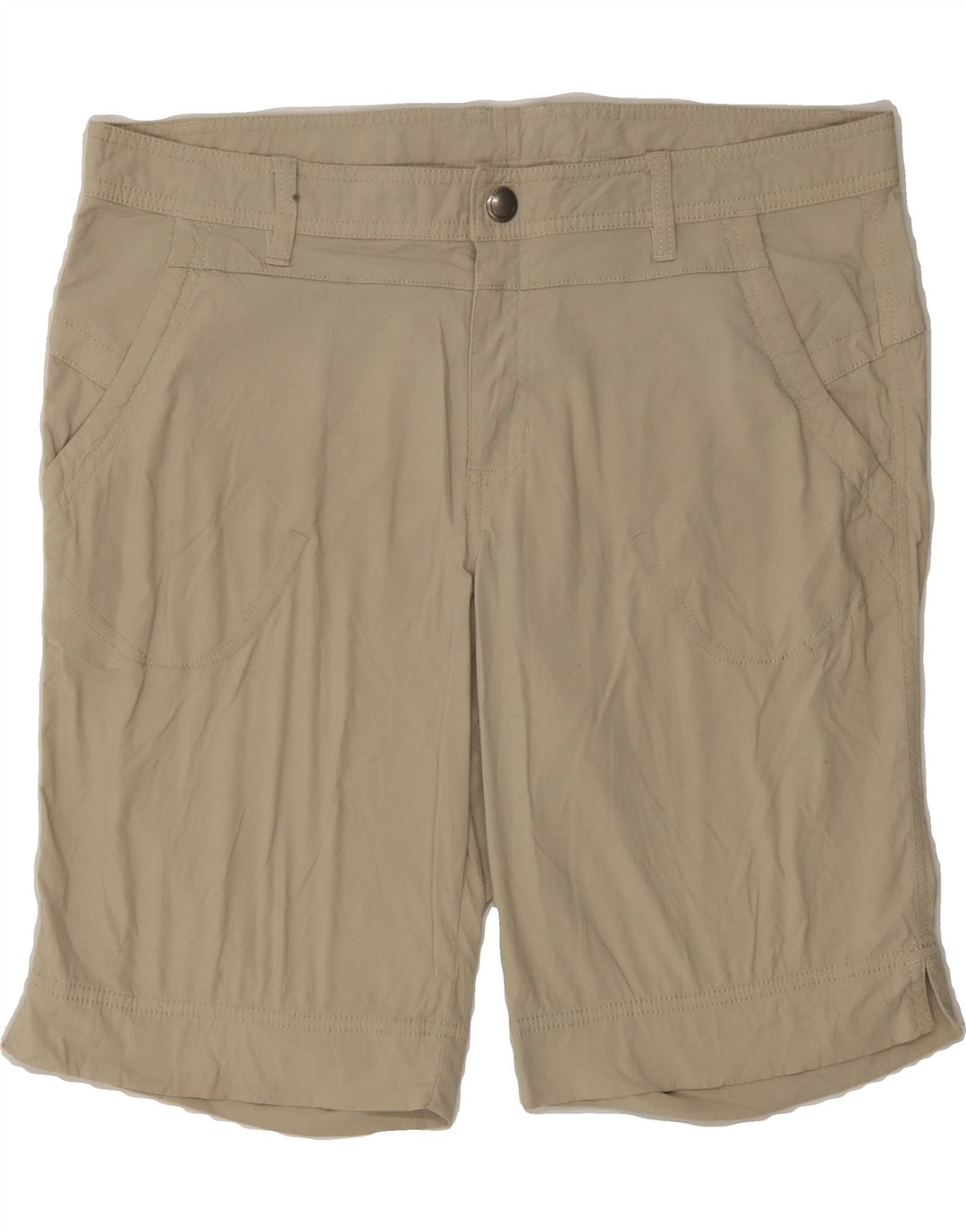 EDDIE BAUER Womens Chino Shorts US 12 Large W34  Beige Nylon Vintage Eddie Bauer and Second-Hand Eddie Bauer from Messina Hembry 
