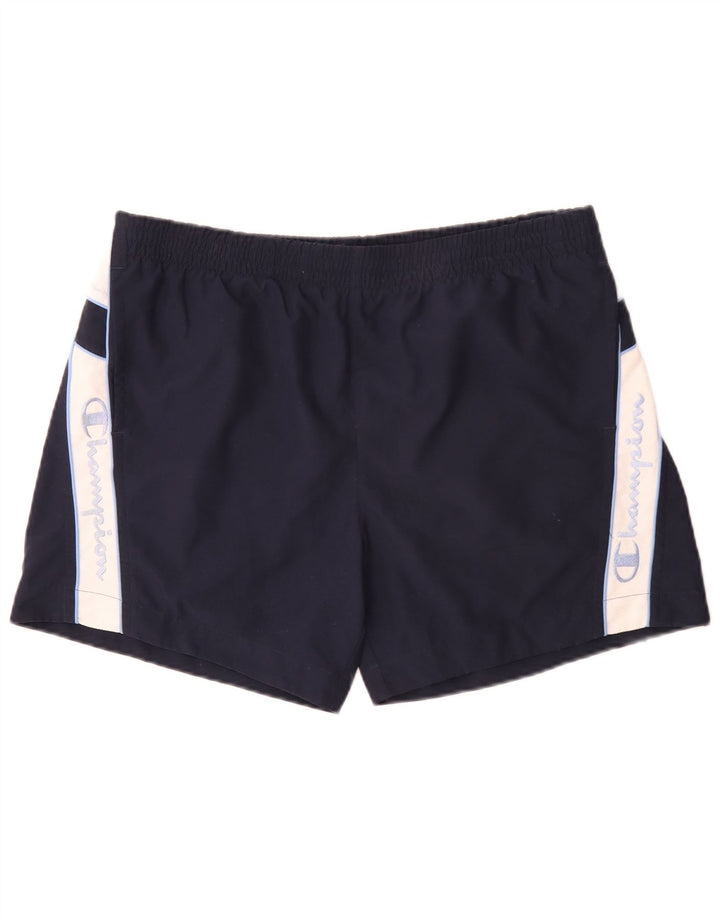 Champion Herren-Badeshorts mit Grafik, XL, Marineblau, Farbblock-Polyester