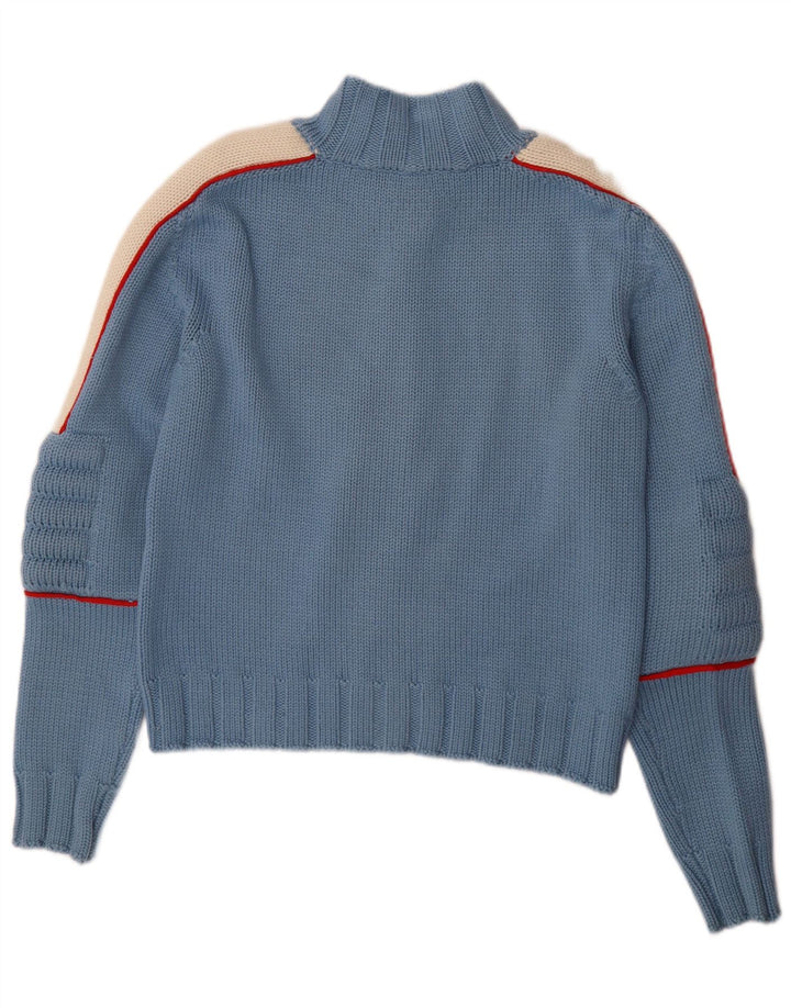 Vuarnet Herren-Cardigan mit durchgehendem Reißverschluss, groß, blau, Farbblock