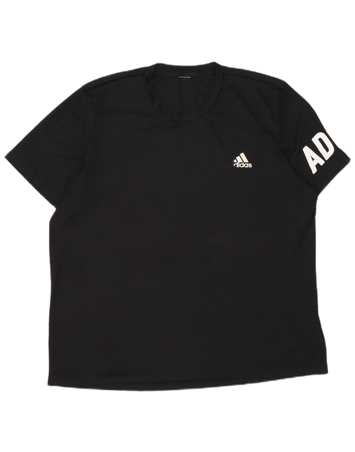 Adidas Herren Grafik T-Shirt Top 2XL Schwarz Polyester