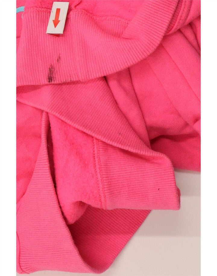 Champion Womens Graphic Oversized Sweatshirt Pullover UK 10 Small Rosa Baumwolle