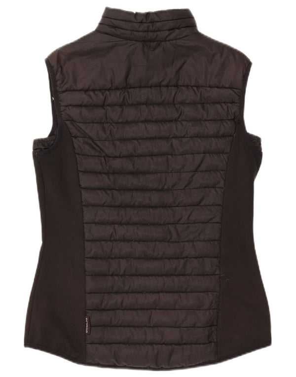 Jack Wolfskin Damen Wattierte Weste UK 12 Medium Schwarz Polyester