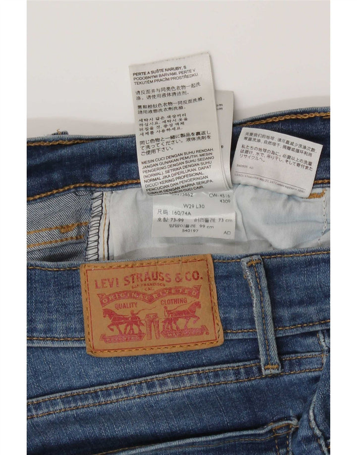 Levi's Damen 710 Super Skinny Jeans W29 L30 Blau