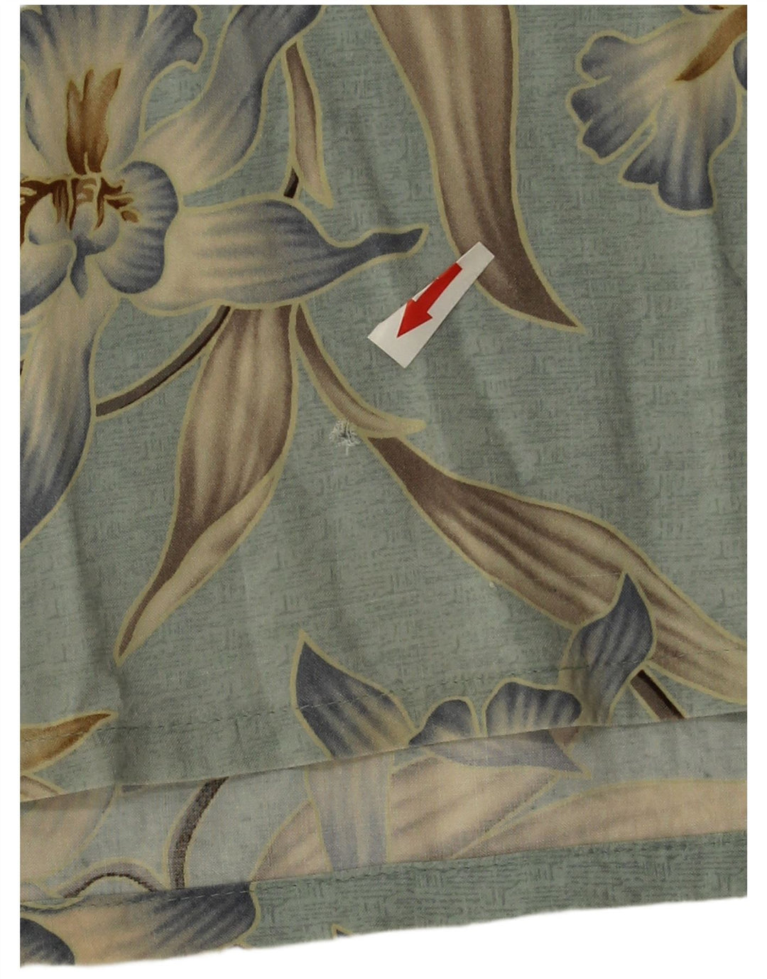 Vintage Herren Kurzarmhemd Großes blaues Blumen-Rayon