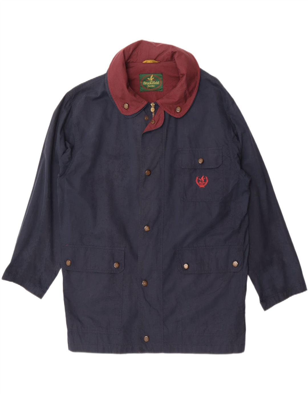 Brooksfield Herren-Utility-Jacke mit Kapuze, IT 50, groß, marineblau, Baumwolle