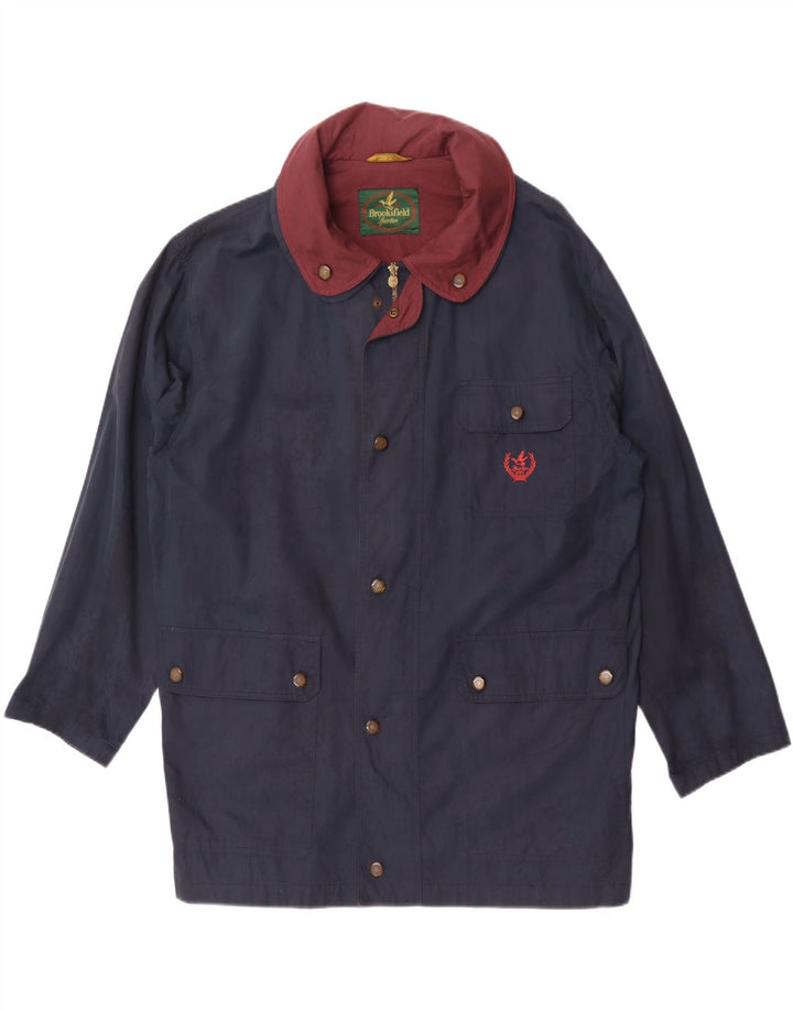 Brooksfield Herren-Utility-Jacke mit Kapuze, IT 50, groß, marineblau, Baumwolle