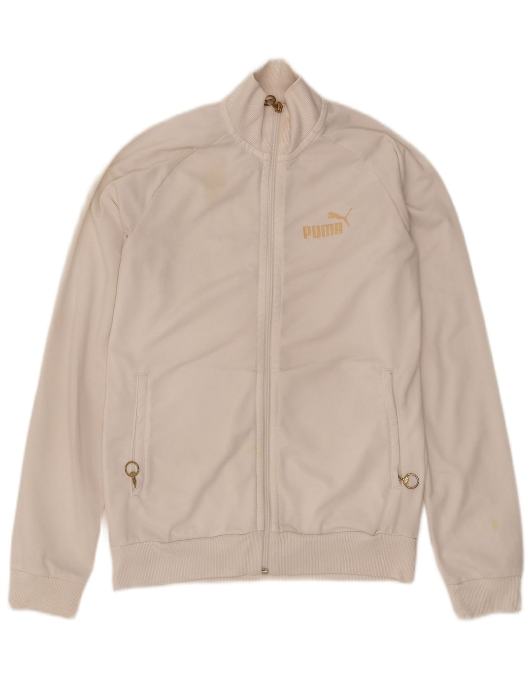 Puma Mädchen-Trainingsanzug-Top-Jacke, 13–14 Jahre, Weiß
