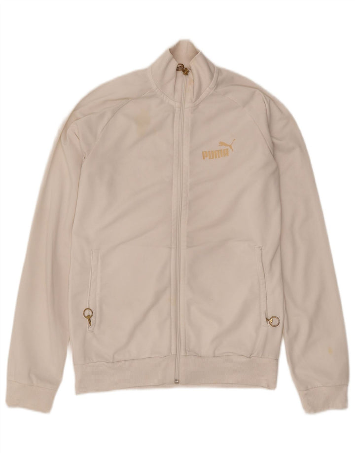 Puma Mädchen-Trainingsanzug-Top-Jacke, 13–14 Jahre, Weiß