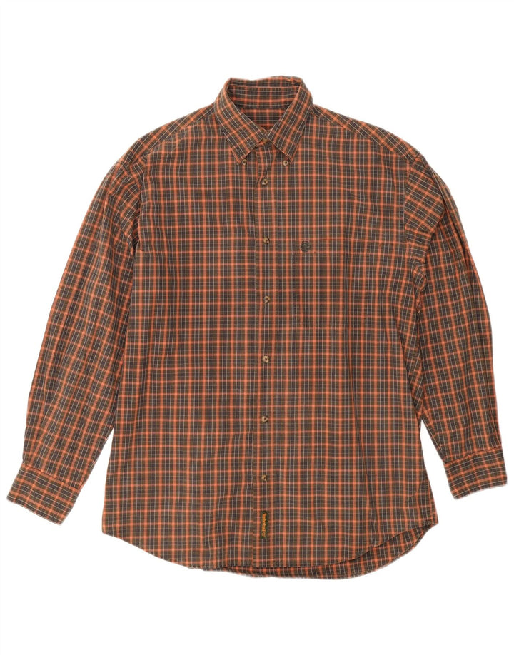Timberland Herren-Hemd, klein, grün kariert, Baumwolle