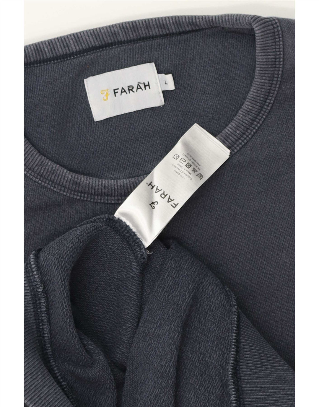 Farah Herren-Sweatshirt-Pullover, groß, marineblau, Baumwolle