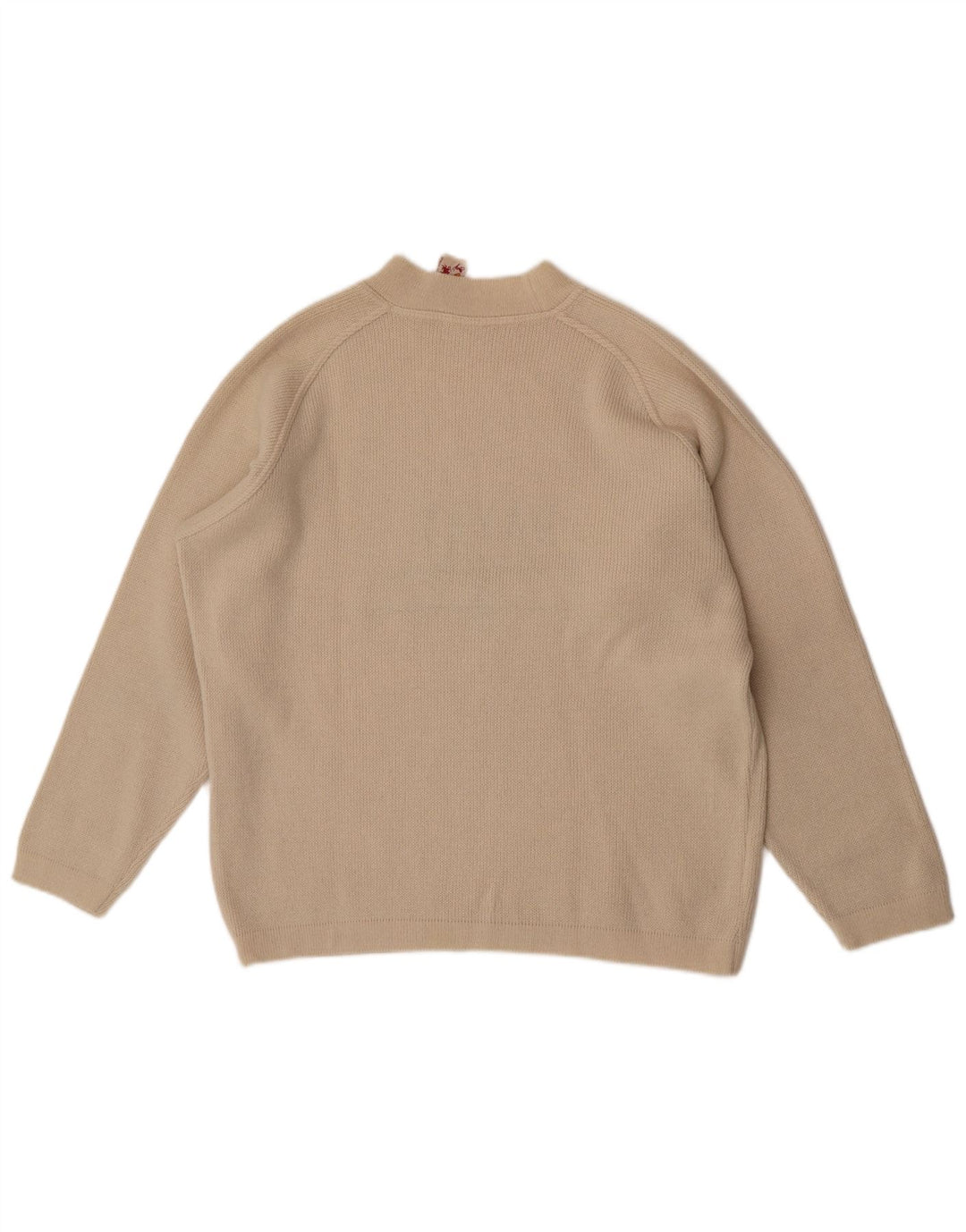 S.Moritz Herren Rollkragenpullover mit grafischem Rollkragen, Größe L, Beige