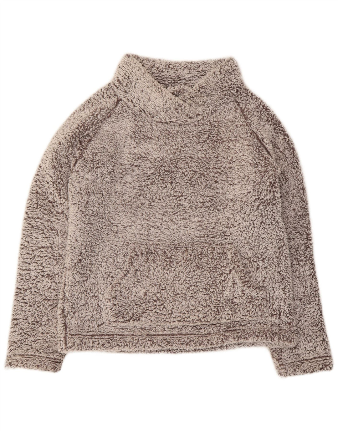 John Lewis Damen-Oversize-Fleecepullover, Größe S, UK 10, Grau, Polyester