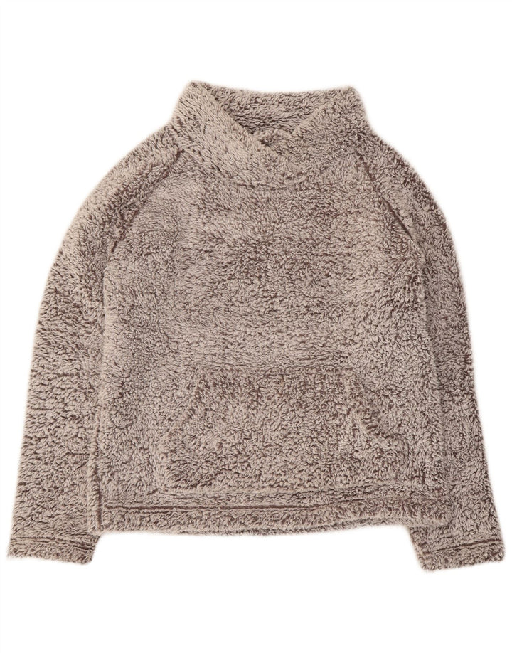 John Lewis Damen-Oversize-Fleecepullover, Größe S, UK 10, Grau, Polyester