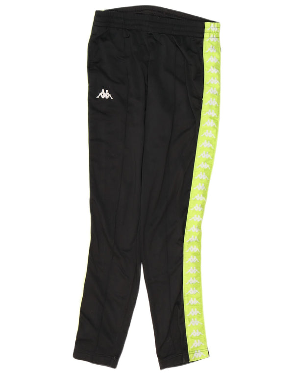 KAPPA Jungen-Trainingsanzug mit Grafik, 15–16 Jahre, schwarzes Farbblock-Polyester