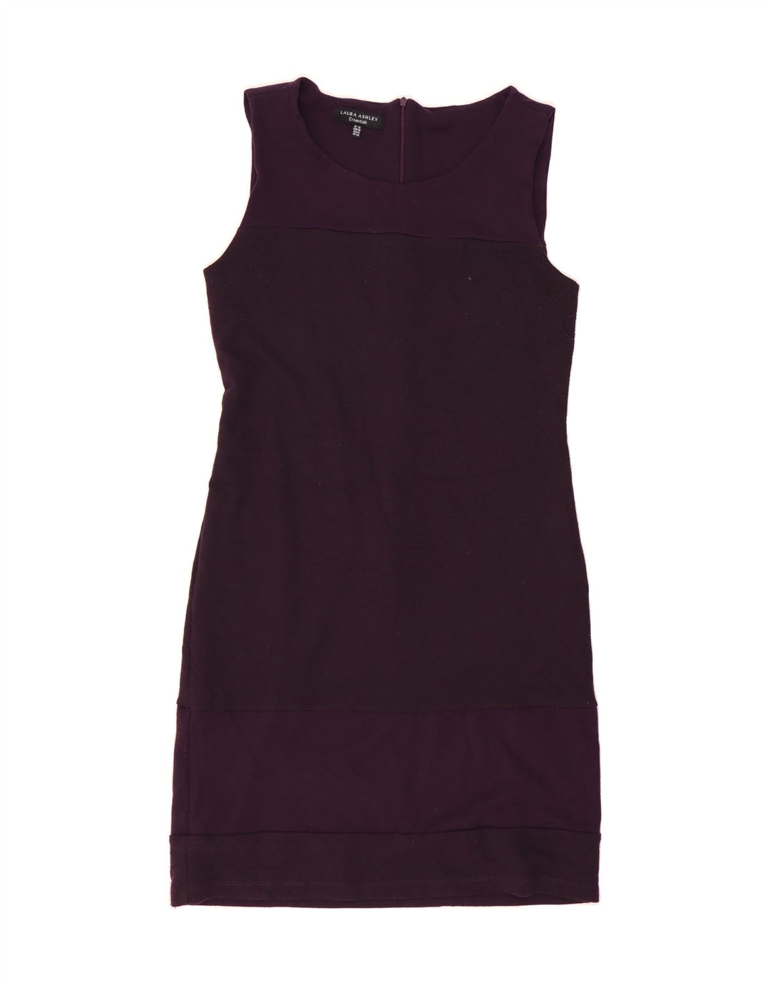LAURA ASHLEY Womens Sleeveless Sheath Dress UK 12 Medium Purple Polyester Vintage Laura Ashley and Second-Hand Laura Ashley from Messina Hembry 