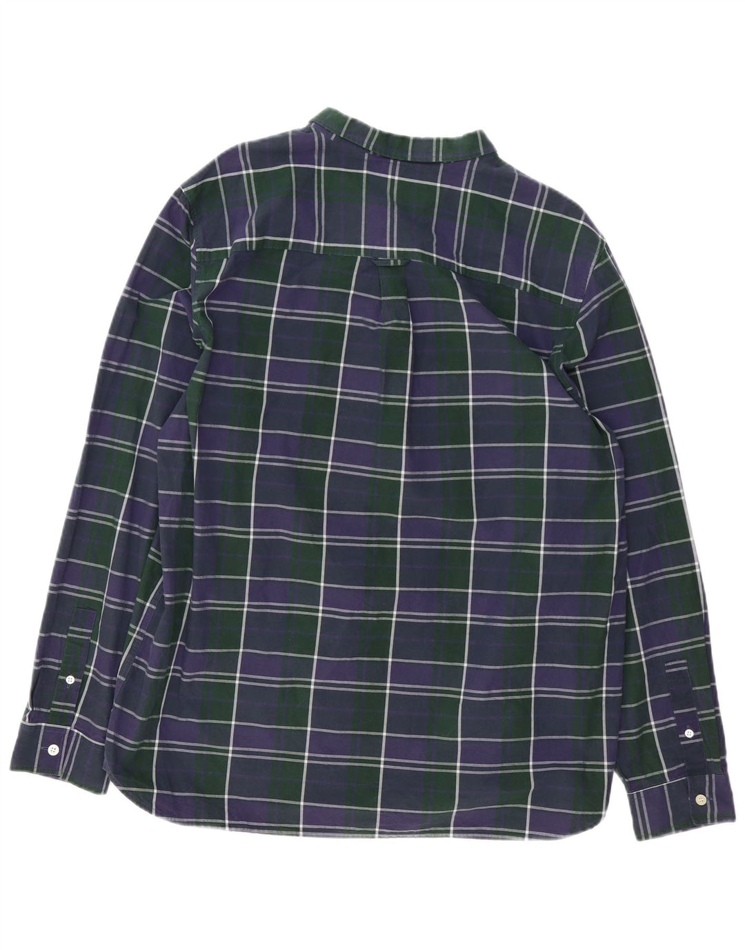 Lyle & Scott Herrenhemd 2XL Marineblau kariert Baumwolle