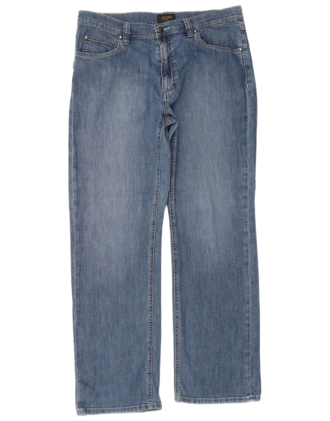 Joop Herren Straight Jeans W38 L32 Blaue Baumwolle