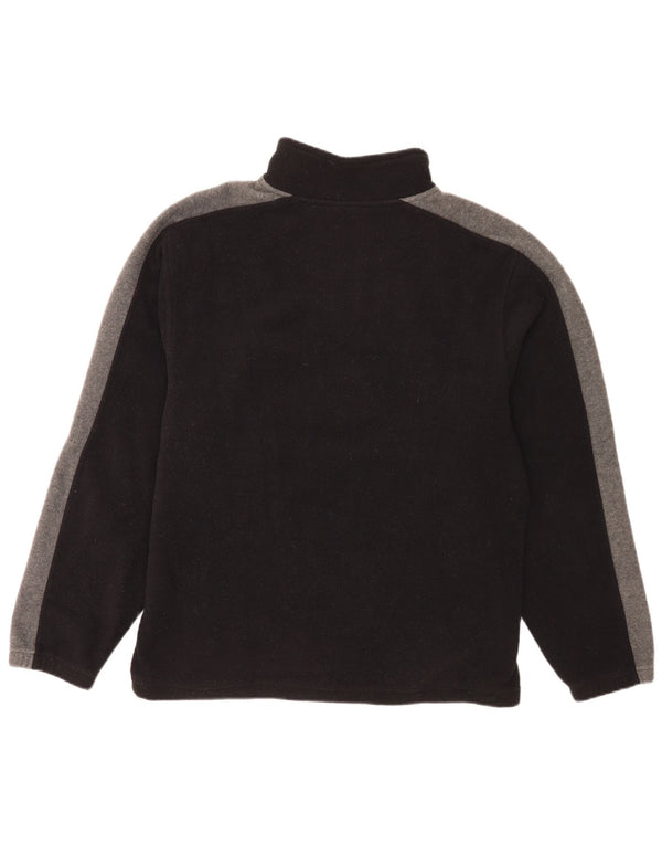 Barisal Herren-Fleecepullover mit grafischem Reißverschluss, XL, schwarzes Farbblock-Polyester