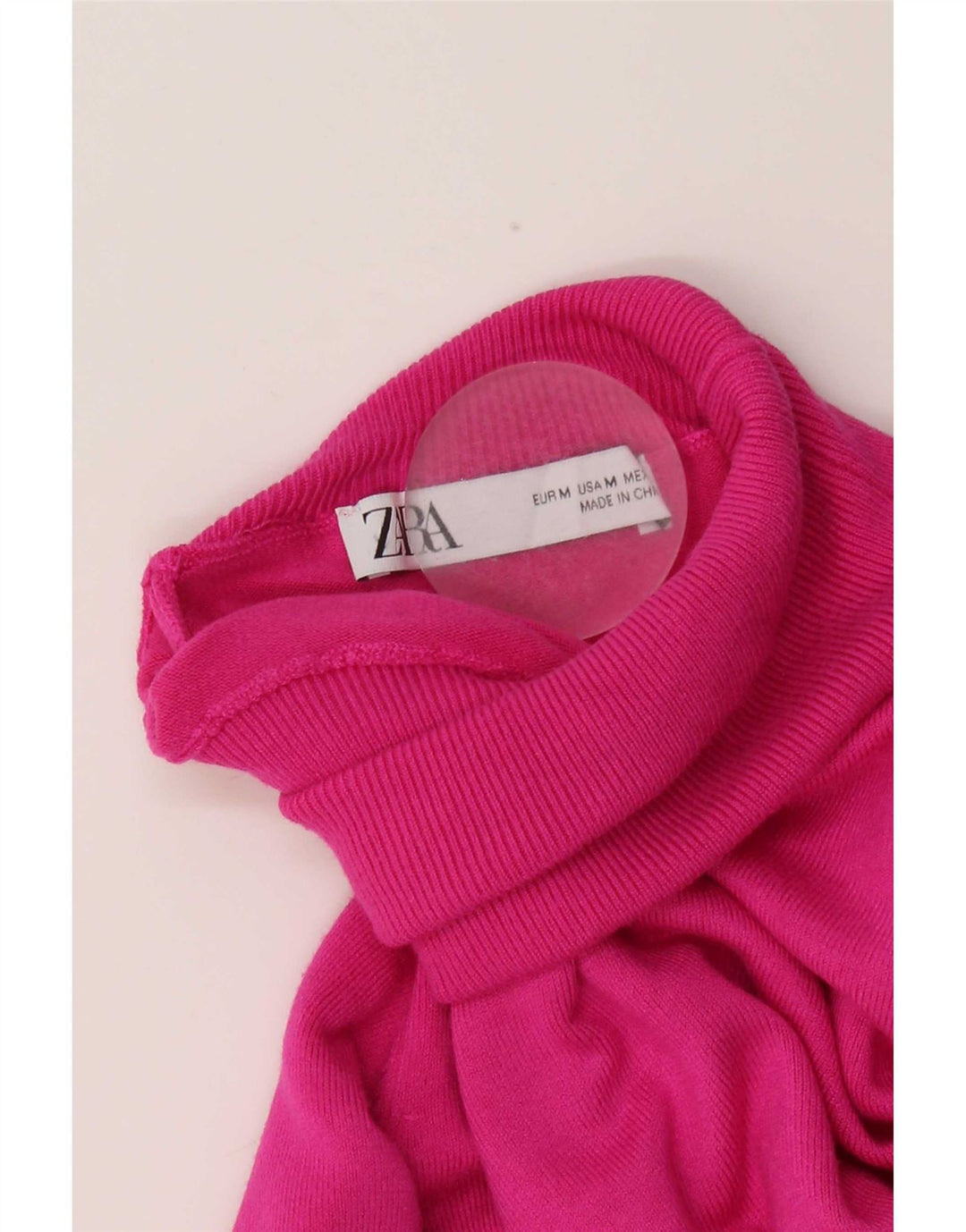 Rollkragenpullover für Damen von Zara, Gr. 12, Mittelrosa