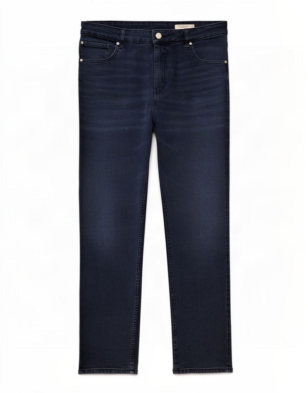 Marks & Spencer Damen Straight Jeans UK 22 2XL W40 L29 Marineblau