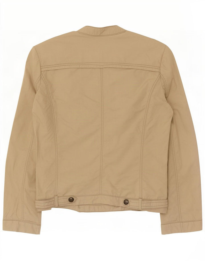 Zara Damen Bomberjacke UK 12 Mittelbeige Baumwolle