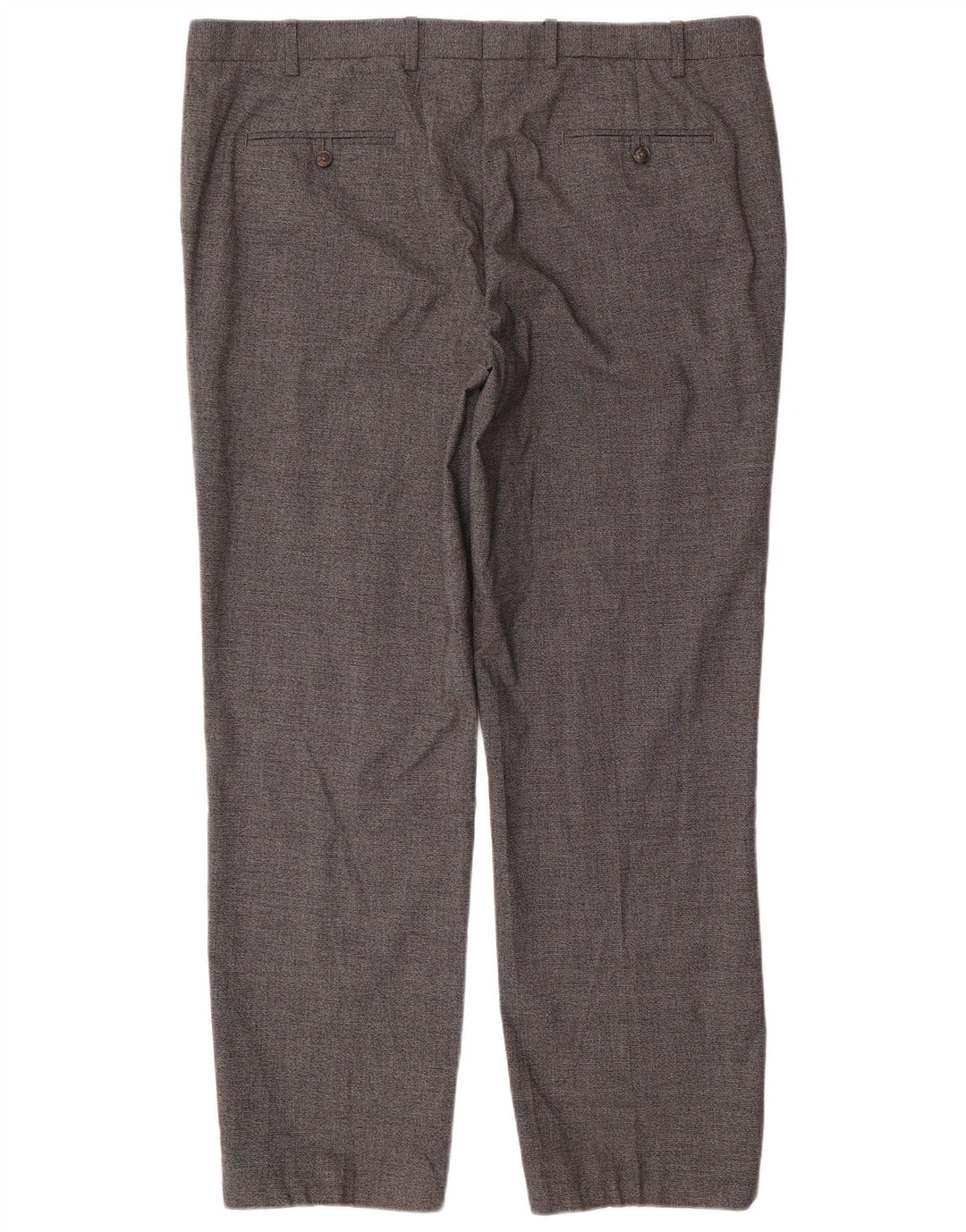 Marks & Spencer Herren-Freizeithose, normal, W42, L31, Grau mit Hahnentrittmuster