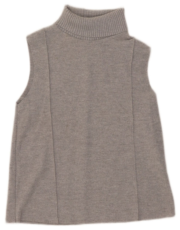 Zara Damen Weste Tank Top UK 10 Small Grau Polyester