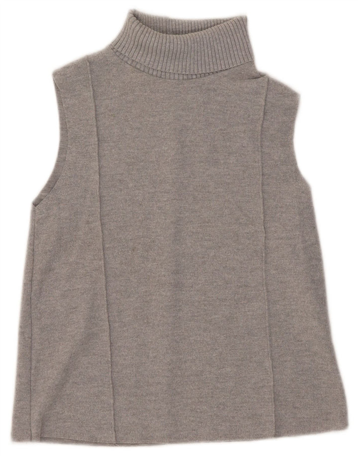 Zara Damen Weste Tank Top UK 10 Small Grau Polyester