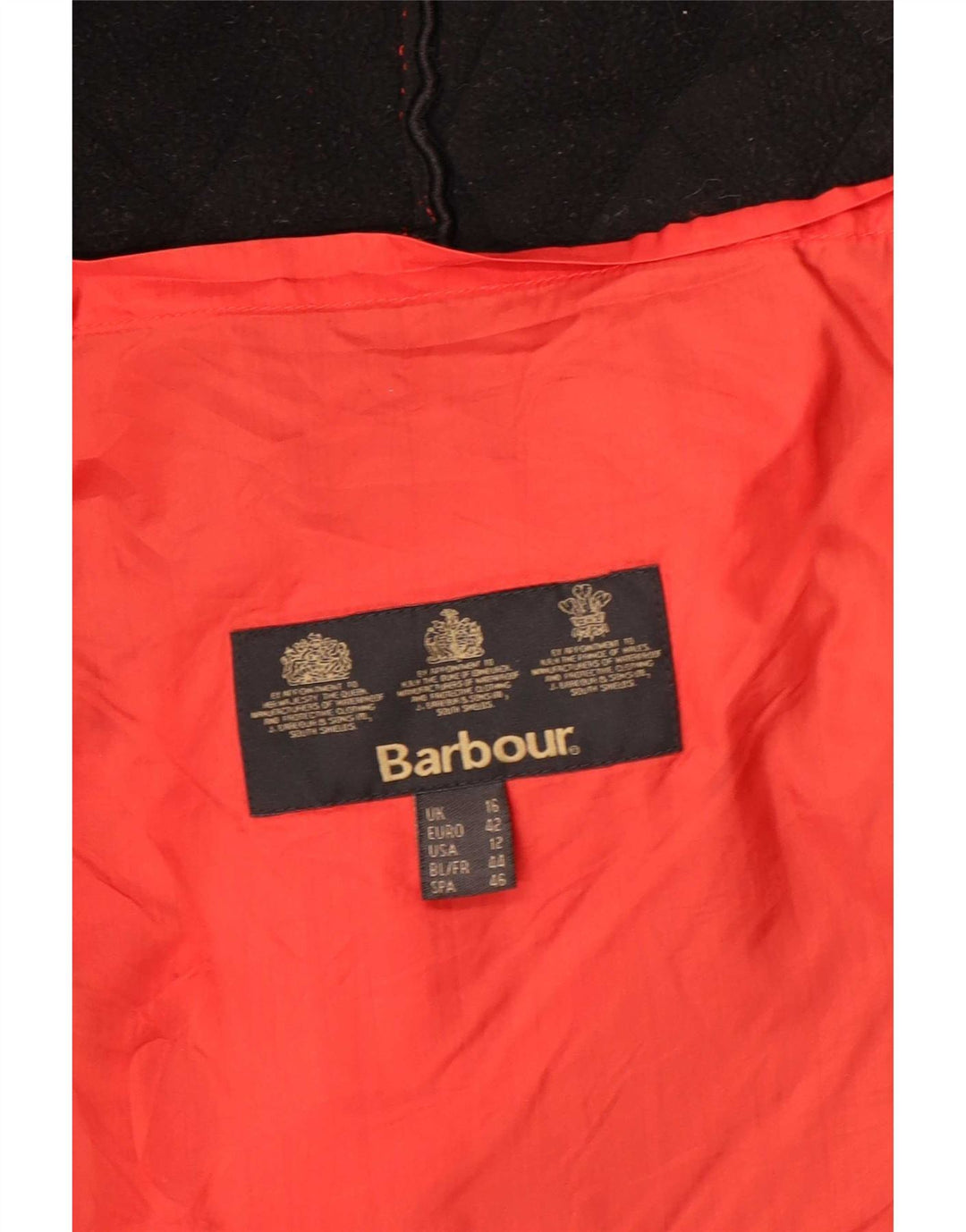 Barbour Damen Steppjacke UK 16 Large Rot Polyamid
