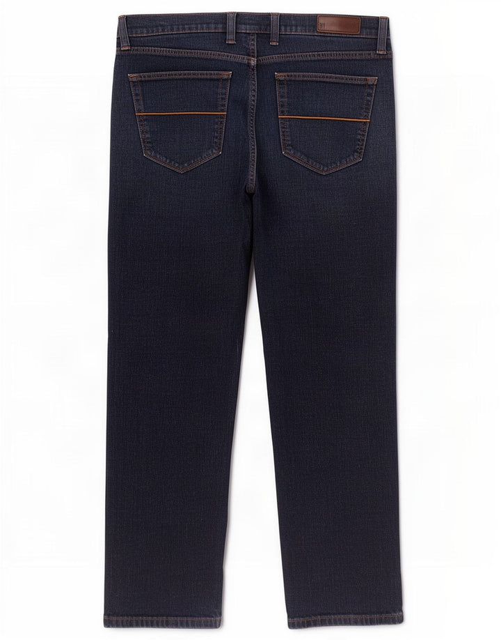Marks & Spencer Herren Straight Jeans W36 L31 Marineblaue Baumwolle