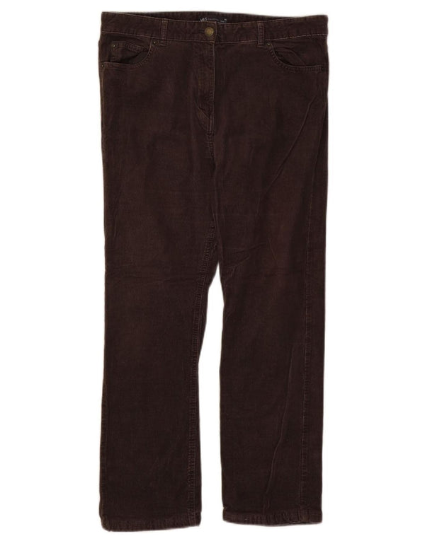 Gerade Damen-Cordhose von Marks & Spencer, UK 14, Größe L W32 L26, Braun