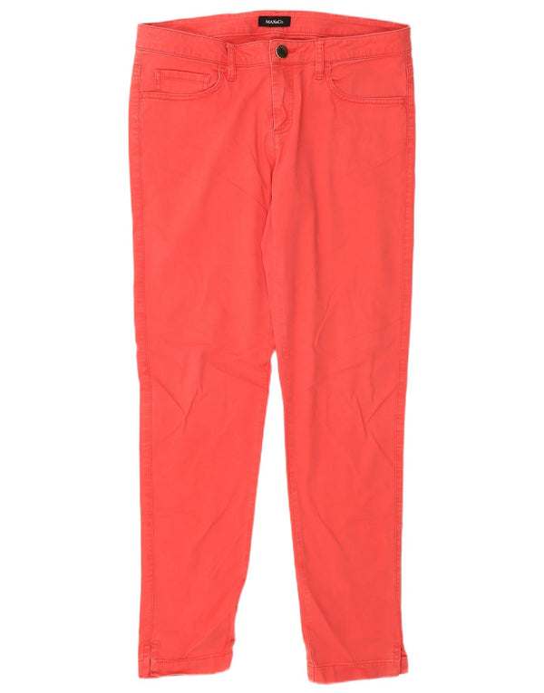 Max & Co. Damen Slim Freizeithose UK 12 Medium W30 L30 Rote Baumwolle