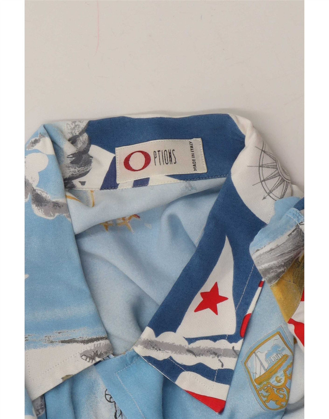 Vintage Herren Grafikshirt Groß Blau