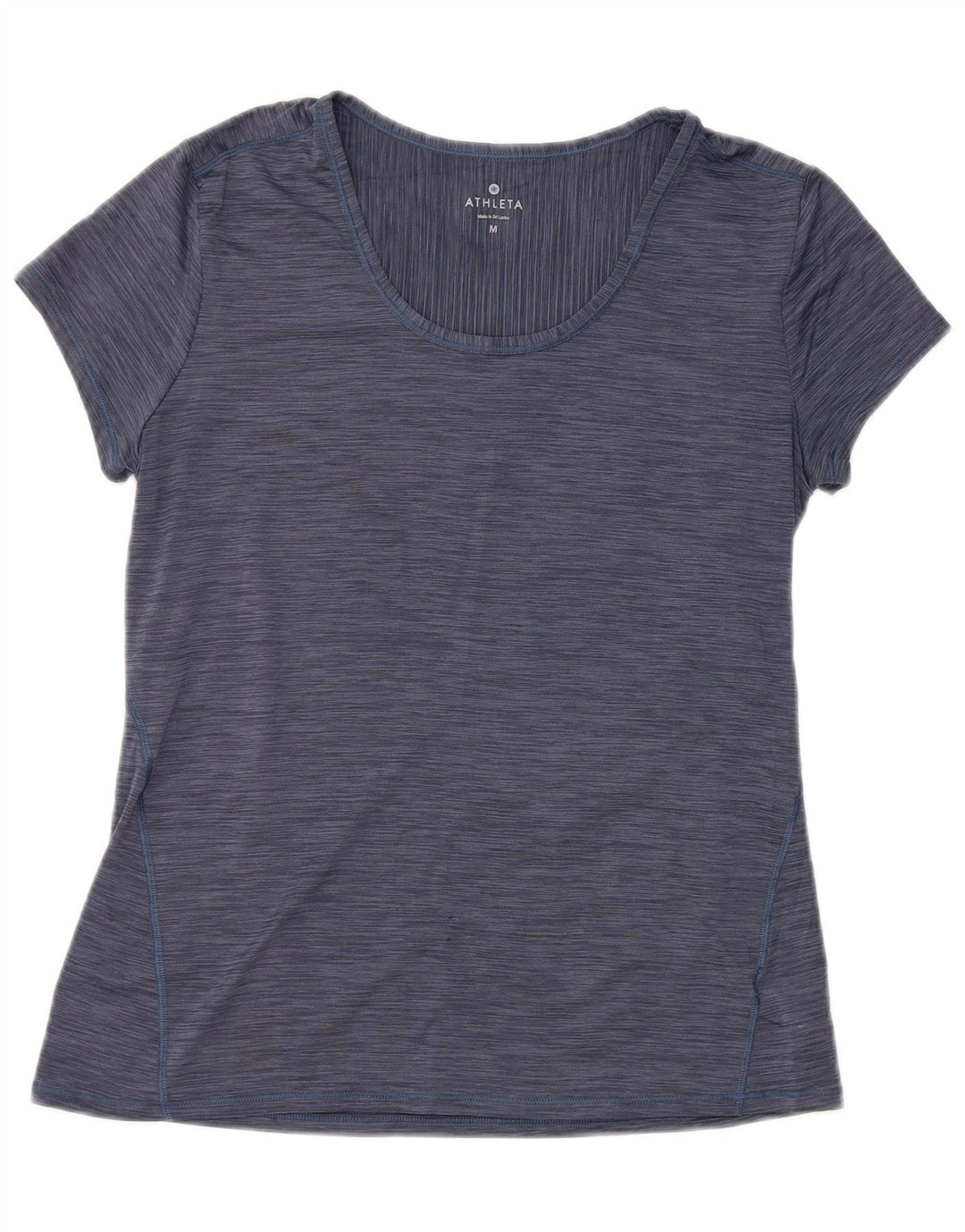 ATHLETA Damen T-Shirt Top UK 12 Medium Marineblau meliert Polyester