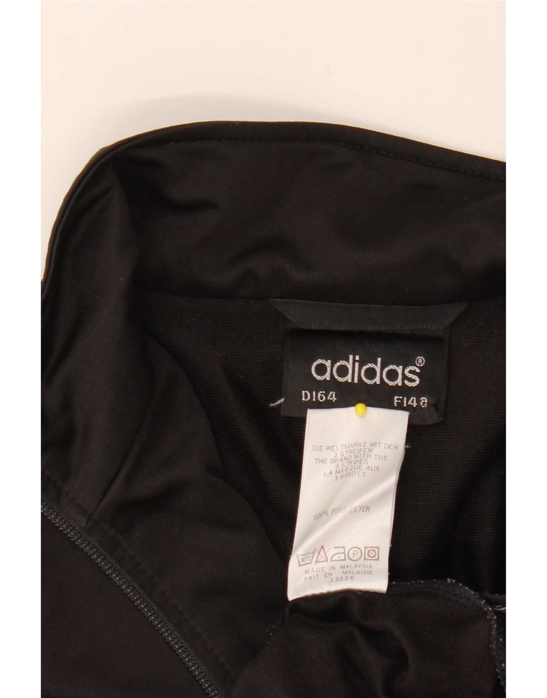 Adidas Jungen Trainingsanzug Top Jacke 13-14 Jahre Schwarz Polyester