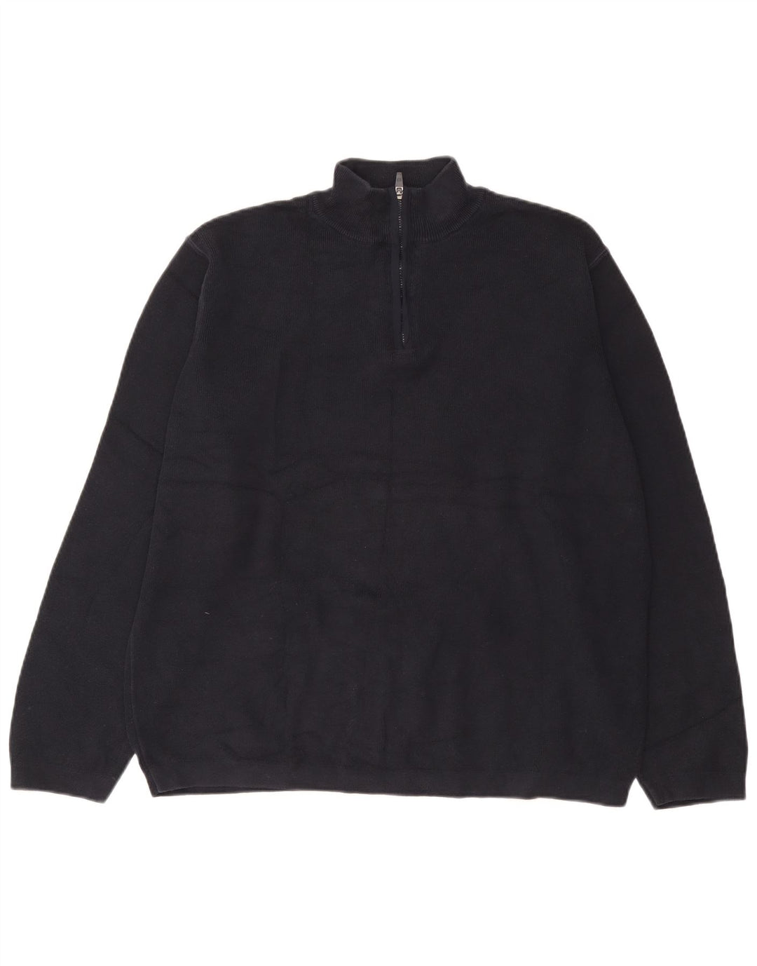 Marks & Spencer Herren Blauer Harbour-Pullover mit Reißverschluss am Hals, XL, Marineblau