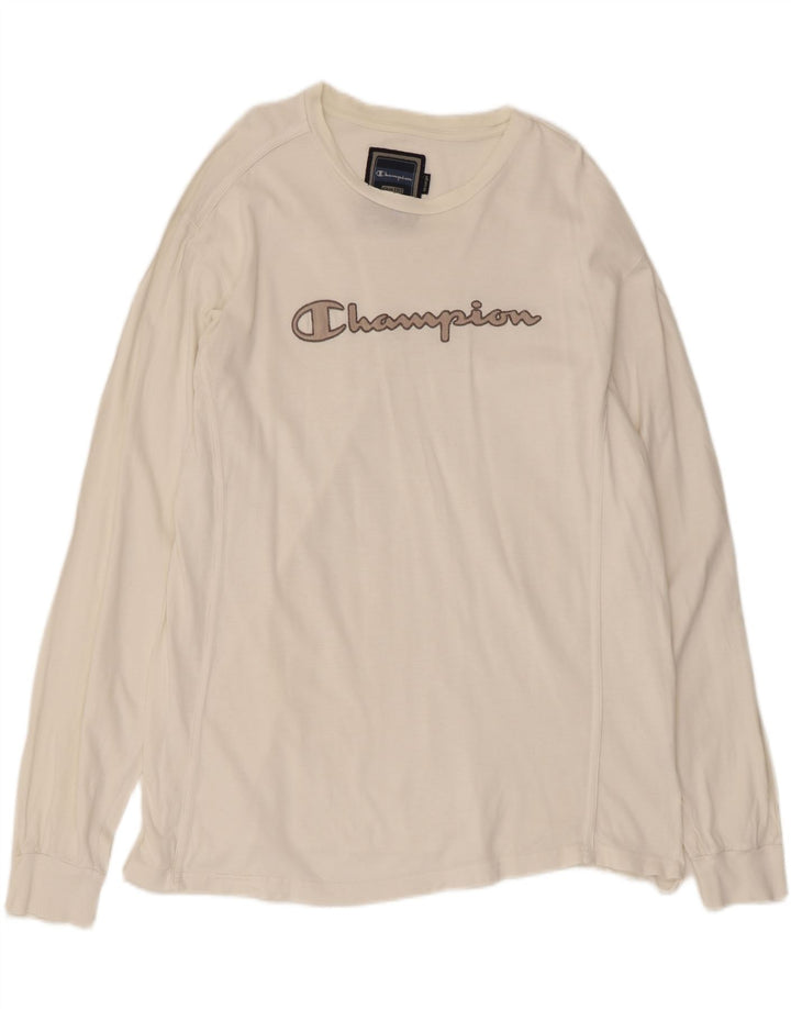 Champion Herren Graphic Top Langarm 2XL Weiße Baumwolle