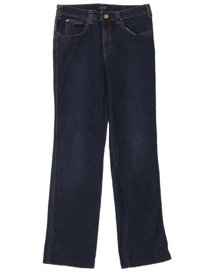 Armani Damen Straight Jeans W31 L32 Marineblaue Baumwolle