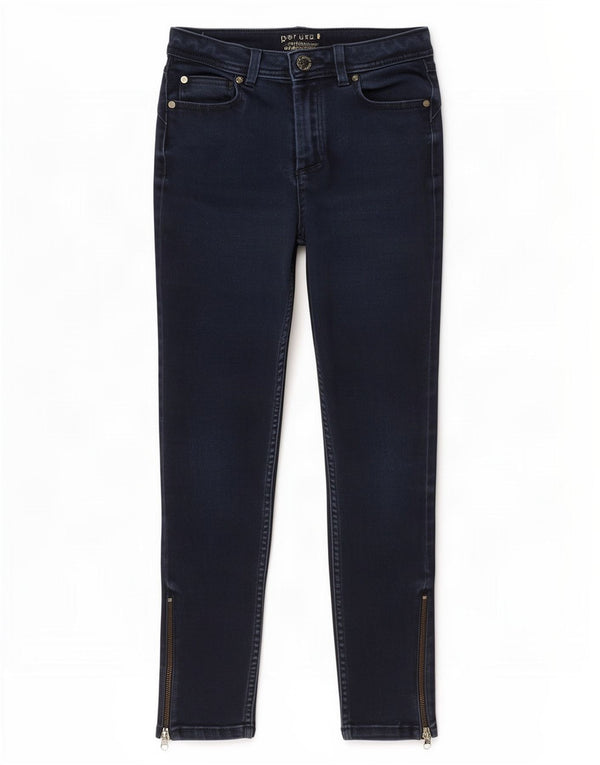 Marks & Spencer Damen Per Una Skinny Jeans UK 12 Medium W30 L24 Marineblau