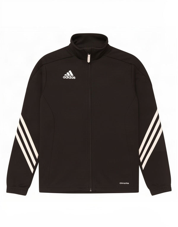 Adidas Jungen Climalite Trainingsanzug Top Jacke 9-10 Jahre Schwarz Polyester