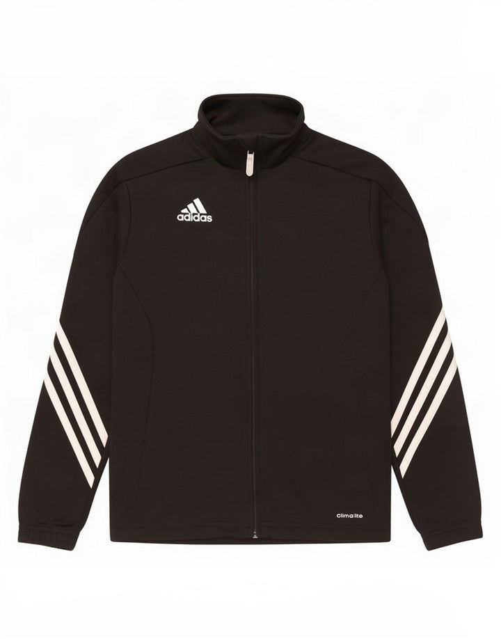 Adidas Jungen Climalite Trainingsanzug Top Jacke 9-10 Jahre Schwarz Polyester