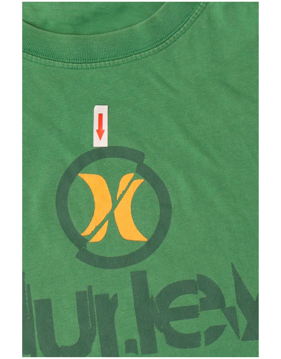 Hurley Herren Grafik-T-Shirt-Oberteil aus mittelgrüner Baumwolle