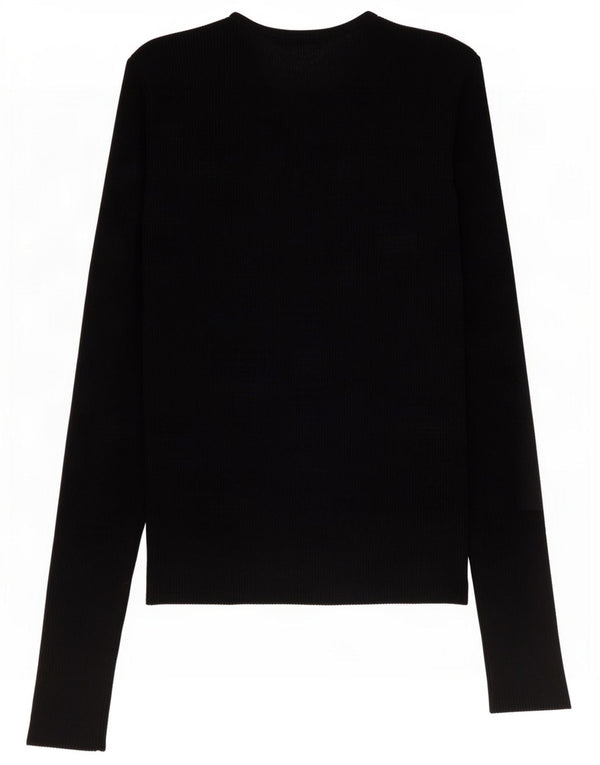 Zara Damen Crop Top Langarm UK 12 Medium Schwarz Viskose