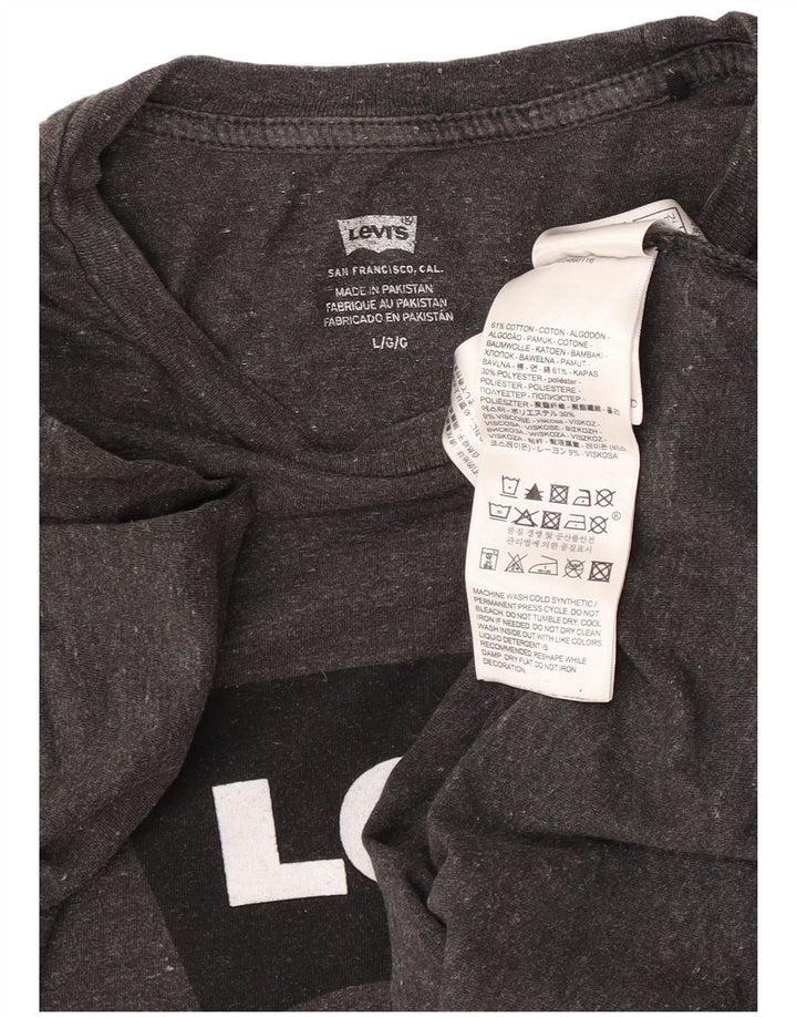 Levi's Herren-T-Shirt mit Grafik, groß, grau gesprenkelte Baumwolle