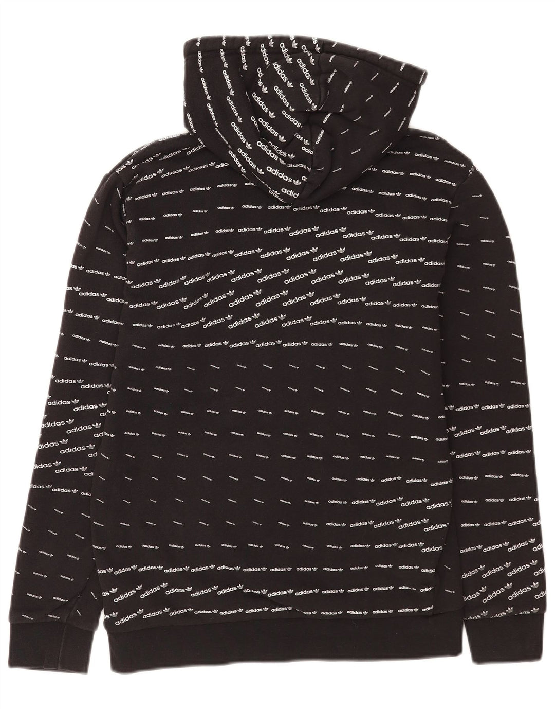 Adidas Herren Graphic Hoodie Pullover Small Schwarz Baumwolle