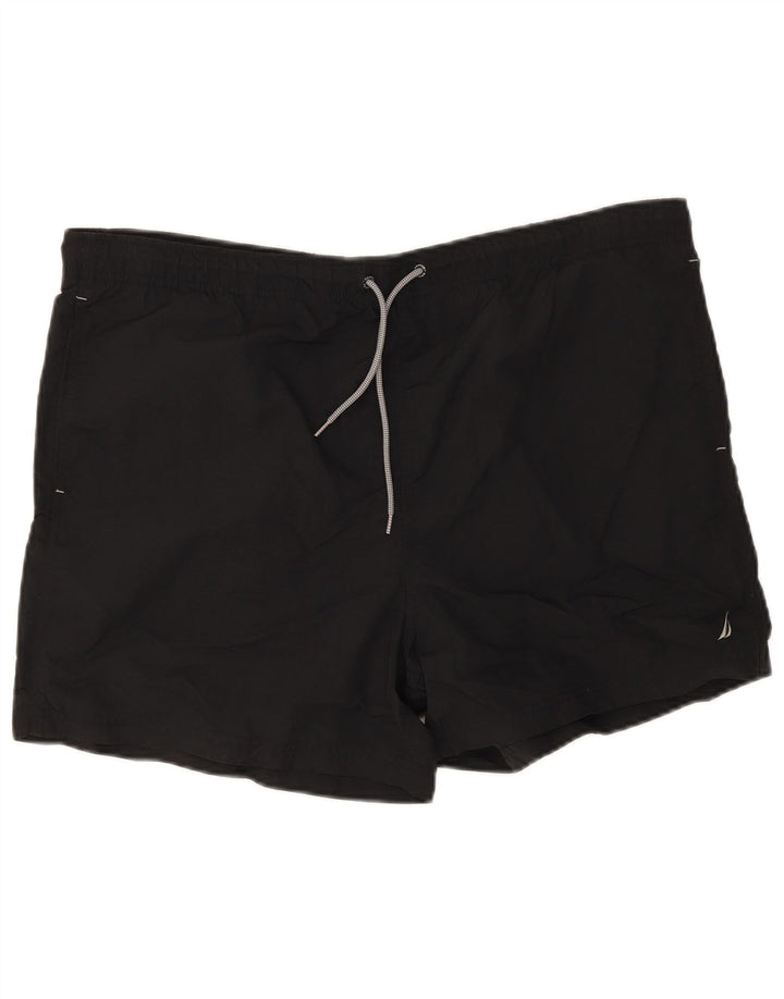 Nautica Herren-Badeshorts, groß, aus schwarzem Nylon
