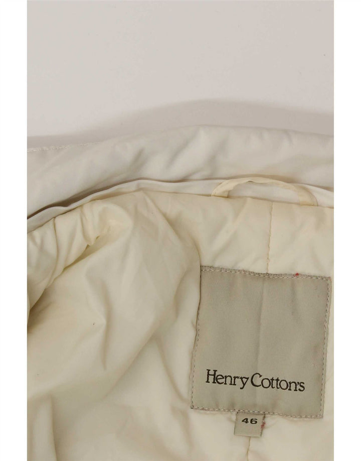Henry Cottons Damen Utility-Jacke IT 46 Large Weiß Polyester