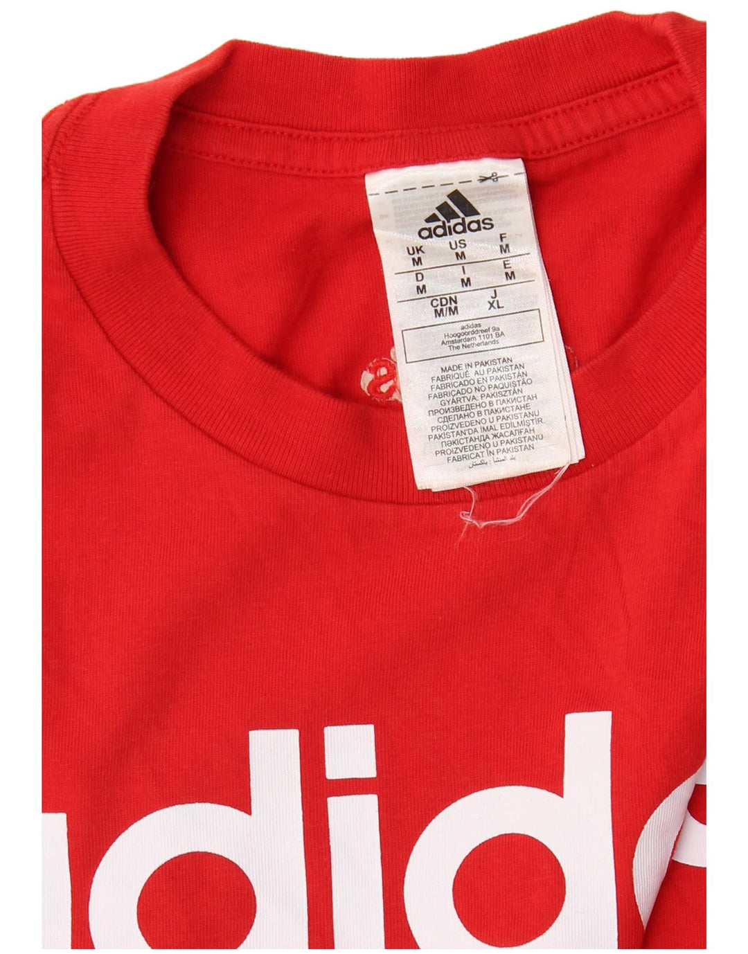 ADIDAS Herren Grafik-T-Shirt-Oberteil aus mittelroter Baumwolle