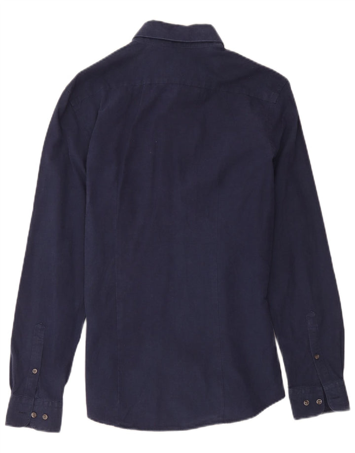 Reiss Slim-Fit-Hemd für Herren, Größe S, Marineblau